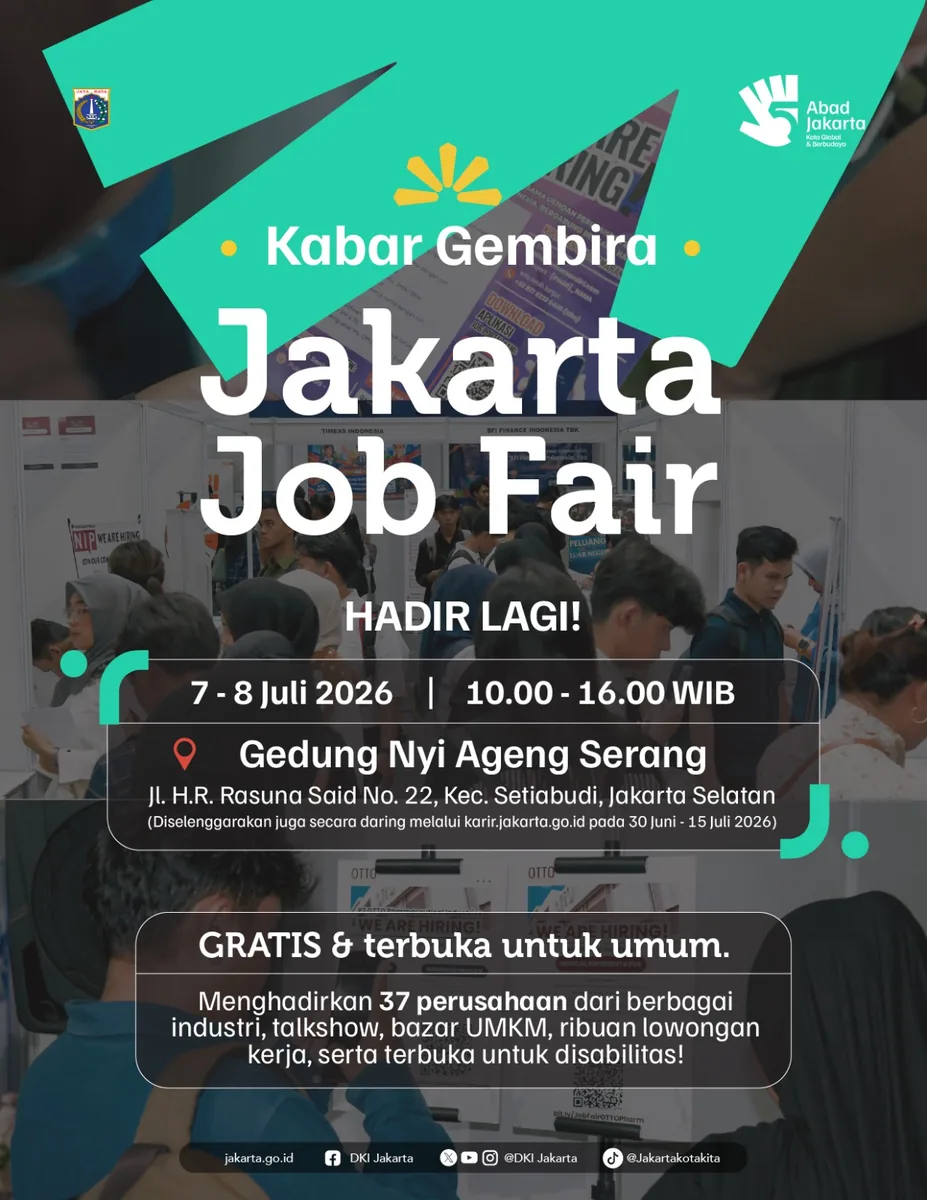 Job Fair Kabupaten Pandeglang 2026 (Suku Dinas TKTE Wilayah Kabupaten Pandeglang Barat) : 7-8 Juli 2026