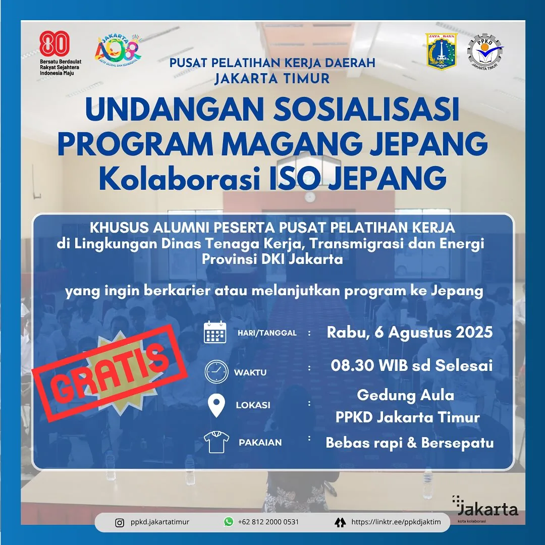 UNDANGAN SOSIALISASI PROGRAM MAGANG JEPANG – PPKD KABUPATEN PANDEGLANG